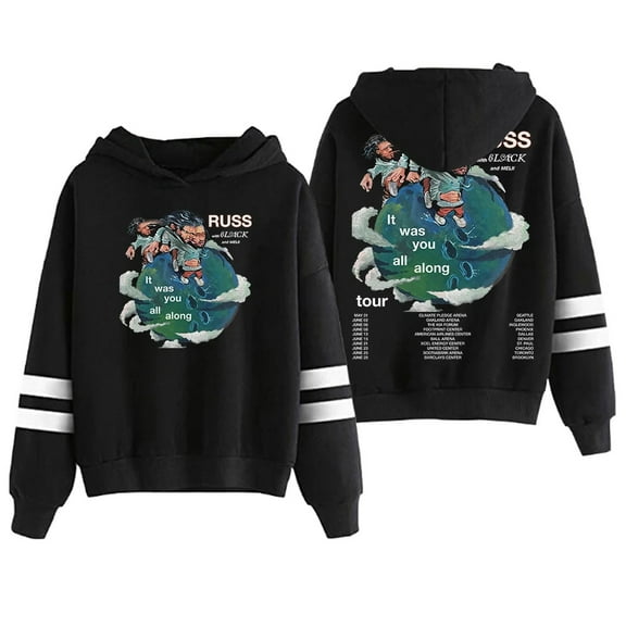 Russ Hoodies It Was You All Along Tour 2024 Pullovers Unisex Pocketless Sweatshirts