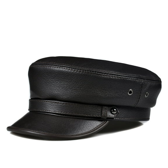 Woman Real Leather Cap Hat Girl Fashion Pil-ot Hats Baseball Caps Red White Color ,Fashion