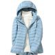thumbnail image 2 of Parkas de manga larga para mujer, chaqueta de plumón con capucha, estilo coreano, corta, talla extra grande, chaqueta cálida de plumón blanca, abrigo para mujer, 2 of 9