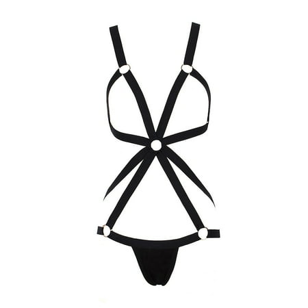 Alluring Women Cage Bra Elastic Cage Bra Strappy Hollow Out Bra Bustier Womens Lingerie New Years Eve Lingerie Night Sets For Women Sleepwear