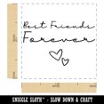 thumbnail image 2 of Best Friends Forever Script with Hearts Self-Inking Rubber Stamp Ink Stamper - Blue Ink - Small 1 Inch, 2 of 7