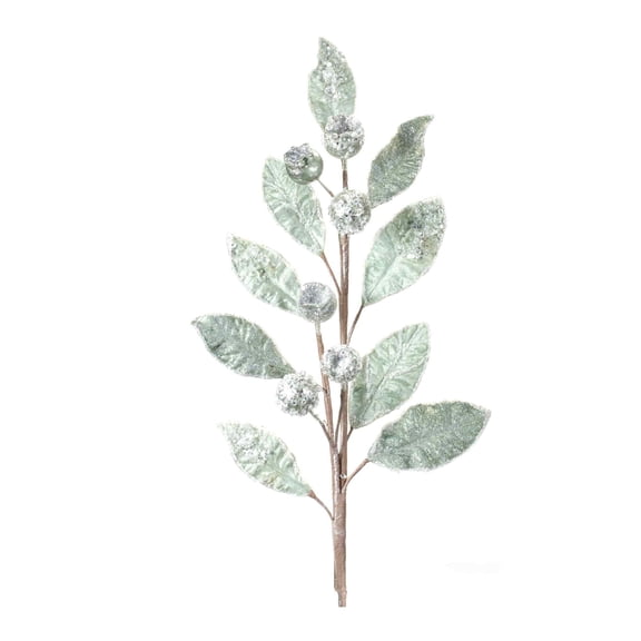 Melrose Set of 2 Glittered Pod Leaf Christmas Artificial Sprays 29"