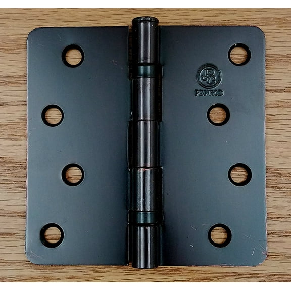 Penrod Door Hinges - Oil Rubbed Bronze - Ball Bearing 4 inch with 1/4 inch radius - 3 Pack