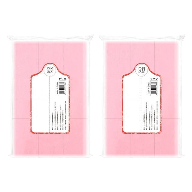 Toallitas desechables para uñas, removedor de esmalte de uñas, almohadillas suaves de algodón sin pelusa para uñas de gel acrílico, arte de uñas, cuidado de uñas de dedos y pies, color rosa