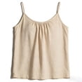 thumbnail image 5 of TGSLY Gathered Scoop Neck Camisole for Women Lightweight Soft Solid Color Sleeveless Shirts Loose Fit Dressy Adjustable Spaghetti Strap Ruched Tank Tops L, 5 of 7