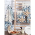 thumbnail image 2 of Blue Starfish Coastal Kitchen Dish Towels for Drying Dishes Set of 2, Eucalyptus Summer Nautical Shell Vintage Waffle Weave Microfiber Hand Tea Bathroom Towels Quick Dry & Absorbent Towel 15.7x23.6, 2 of 7