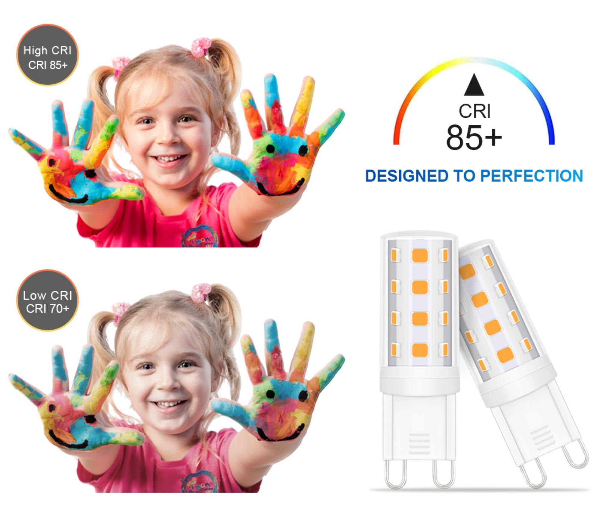 Ymam.Light 3 Watt G9 LED Light Bulb Equivalent 40W, Dimmable 2700K Warm White, G9/Bi-Pin Base (Set of 12)