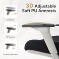 thumbnail image 5 of Nouhaus Apertura Ergonomic High Back Office Chair, Mesh Desk Chair with 3D Armrests and Dynamic Lumbar Support, Gray, 5 of 11