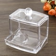 thumbnail image 7 of Clear Acrylic Cotton Pad Swab Q-tip Storage Bud Holder Case Cosmetic Luck L0A7, 7 of 7