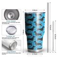 thumbnail image 6 of 30oz Blue Dachshunds Dog Tumblers Stainless Steel Tumbler with Lid and Straw,Vacuum Insulated Double Wall Travel Tumbler Cups Mug with Cleaning Brush for Coffee,Tea, 6 of 7