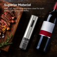 thumbnail image 4 of Blusmart Electric Wine Bottle Opener Set, Automatic Opener, Cordless Corkscrew with Vacuum Stoppers, for Gift, 4 of 7
