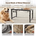 thumbnail image 5 of Elevated Dog Bowls for Large Dogs, 3 Height Adjustable，Raised Tall Dog Food Water Bowl Stand with Two 101oz Bowls, 5 of 6