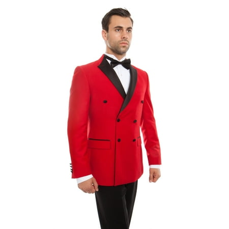 Mens Tuxedo 3 Piece Slim Fit Tuxedo With Solid Double Breast Tuxedo (Best Slim Fit Tuxedo)