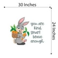 thumbnail image 4 of Bunny Rabbit Carrots Kind Brave Smart Enough Garden Farm Chicken Cow Horse Farmer Ranch Egg Fox Hen House Pig Sheep Holiday Gift Decorating Ideas Bedroom Wall Decal Sticker - Size: 30 In X 24 In, 4 of 5