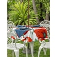 thumbnail image 4 of Outdoor Tablecloth with Umbrella Hole Zipper Red Flowers Round Tablecloth 54" Waterproof Outside Table Cloth Spring Floral Watercolor Botanical Patio Table Cover Tablecloths for Picnic Party, 4 of 8