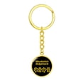 thumbnail image 1 of Rhodesian Ridgeback Mama Circle Keychain Stainless Steel or 18k Gold Dog Mom Pendant, 1 of 7