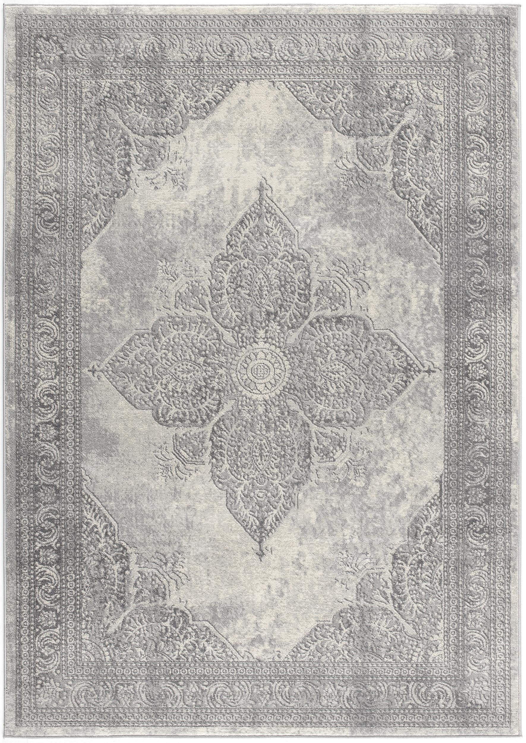 Rug Branch Havana 2' x 3' (Exact Size: 2'3" x 3') Moroccan Indoor Doormat Rug, Grey Beige, South-Western - Entryway, Hallway, Bathroom, and Kitchen