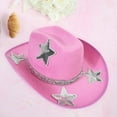 thumbnail image 5 of Sequined Star Party Hat for Festival Large Brims RolePlay Costume Hat Wedding Party Props Hat Bachelorettes Dress Up Hat, 5 of 8