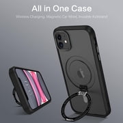 for iPhone 11 Magnetic Case with Invisible Stand [Compatible with Magsafe], Full Body Protective Cover Slim Shockproof Phone Case for Apple iPhone 11 6.1, Black