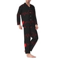 thumbnail image 2 of Lsque Cardiogram and Heart Pattern Long Sleeve Pajama Set for Men - Soft 2-Piece Sleepwear and Loungewear Set with Pockets, Comfy Nightwear-XX-Large, 2 of 7