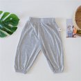 thumbnail image 2 of PINQI Baby Boys and Girls Pants Thin Pants Toddler Comfy Elastic Waist Jogger Pants Solid Thermal Lined Jogger Sweatpants Kids Casual Solid Pants(Grey-1,0-3 Months), 2 of 9