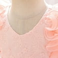 thumbnail image 6 of Tiijoy Newborn Girls Ruffle Flutter Sleeve Lace Dress Wedding Pageant Party Formal Gown, Sizes 0-6M, 6 of 6