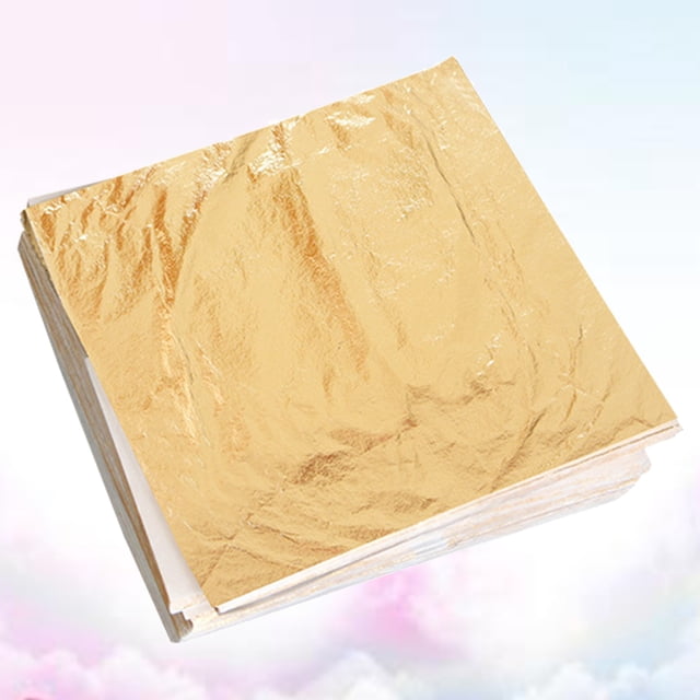FESTFENDS Craft Supply Imitation Golden Foil Paper Copper Furniture Restoration Delicate Design 100Pack