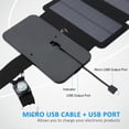 thumbnail image 3 of Foldable Solar Panel Charger Outdoor Emergency Power with Compass for Camping Hiking Backpacking, 3 of 8
