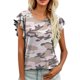 thumbnail image 2 of Mujer suelta casual manga corta cuello redondo estampado casual blusa camiseta túnica tops Fridja  ghk5566, 2 of 5
