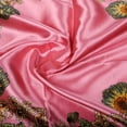 thumbnail image 4 of Odeerbi Silk Head Scarf for Women 2025 35In Imitation Big Square Scarf Big Flower Turban Shawl Pink, 4 of 6