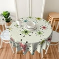 thumbnail image 4 of Retro Mid Century Tablecloth Round Table Cover Washable for Home Kitchen Dining Party 60 X 60 Inches, 4 of 5