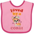 thumbnail image 3 of Inktastic Corgi Dog Lover Girls Baby Bib, 3 of 4