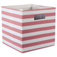 thumbnail image 1 of Design Imports CAMZ37906 Cube de Rangement Carré en Polyester à Rayures 13 x 13 x 13 Po. , Rose, 1 of 11