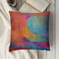 thumbnail image 3 of Throw Pillow Covers Orange and Messy Rust Painting Decorative Pillow Cases Home Decor Standard Square Pillowcases, 3 of 5
