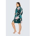 thumbnail image 4 of KIM+ONO Plus Size Short Kimonos Satin Robe for Women, Plus Size Japanese Robe, Womens Kimono Robes - Floral - Chrysanthemum & Crane - Peacock, 4 of 4