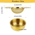 thumbnail image 2 of 2 Pack Tea Strainer, Stainless Steel Tea Strainer Fine Mesh with Bowl Tea Strainers for Loose Tea Mini Tea Fine Sieve with Double Wing Extender for Loose Tea Juice Coffee Filter, Gold, 2 of 7