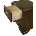 thumbnail image 6 of Brown Finish Solid Wood Upholstered Queen Size Panel Bed 4pc Wooden Bedroom Furniture Set, 6 of 9