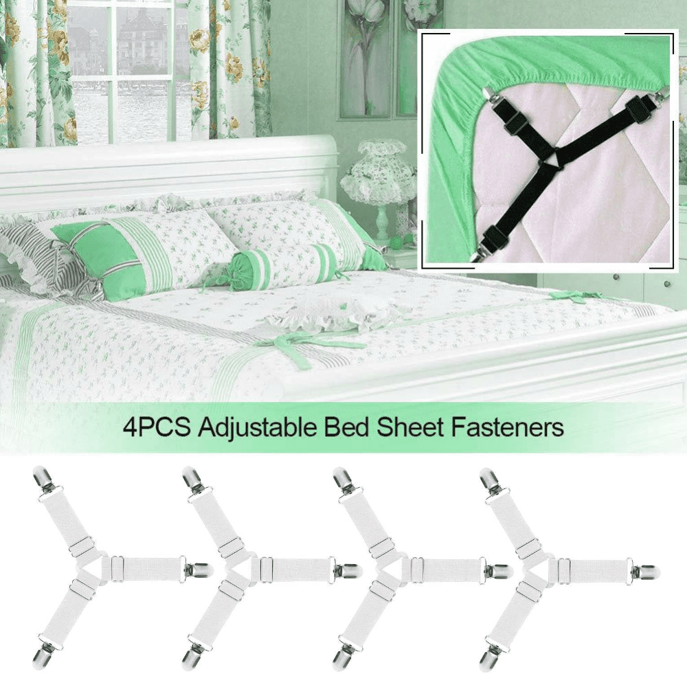 Bed Skirt Double-Pronged Holding Pins - Set Of 16, Press in Box Spring to  Hold Elastic Bed Skirt in Place, Multi 