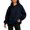 Navy, variant on Turilly Women's Hooded Pullover Sweatshirt with Zippered Kangaroo Pocket – Relaxed Fit Sporty Hoodie for Fall & Winter