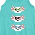 thumbnail image 2 of Instant Message - Sunglasses Axolotls - Toddler and Youth Girls A-line Dress, 2 of 5