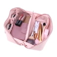 thumbnail image 4 of Ygjytge Cosméticos para Mujer Organizador Cosméticos Cuero Suave Almacenamiento Lavado (rosa), 4 of 9