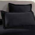 thumbnail image 2 of Superior Basket Weave 3 Piece Decorative Cotton Bedspread, Lightweight Bedding Set, Full Size, Black, 2 of 10