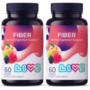 LIVS Fiber Gummies - Daily Prebiotic Fiber Supplement for Gut Health, Smooth Digestion, Constipation Relief and Bloating Support | Natural Fruit Flavor | 60 Gummies with 30 Servings