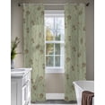 thumbnail image 4 of Sage Green Floral Sheer Curtains 84 Inch Length 2 Panels Set for Living Room/Bedroom, Vintage Spring Botanical Flowers Kitchen Curtains Grommet Semi-Sheer Curtains Drapes Window Treatments 42"x84"x2, 4 of 7
