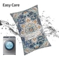 thumbnail image 3 of Boho Pillow Covers 12x20, Blue and Teal Ethnic Design Outdoor Decorative Throw Pillows for Couch, Carpet Pattern Decor Cushion Cover 2 Pcs Farmhouse Linen Pillowcase for Bed Car Safa, 3 of 6