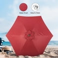 thumbnail image 4 of Sombrilla de patio Simple Deluxe de 2,3 m para exteriores con inclinación y manivela, color rojo, 4 of 8