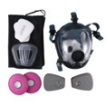 thumbnail image 4 of Respirador para vapor y partículas con dos cartuchos de carbón activado Máscara de protección ocular, 4 of 5
