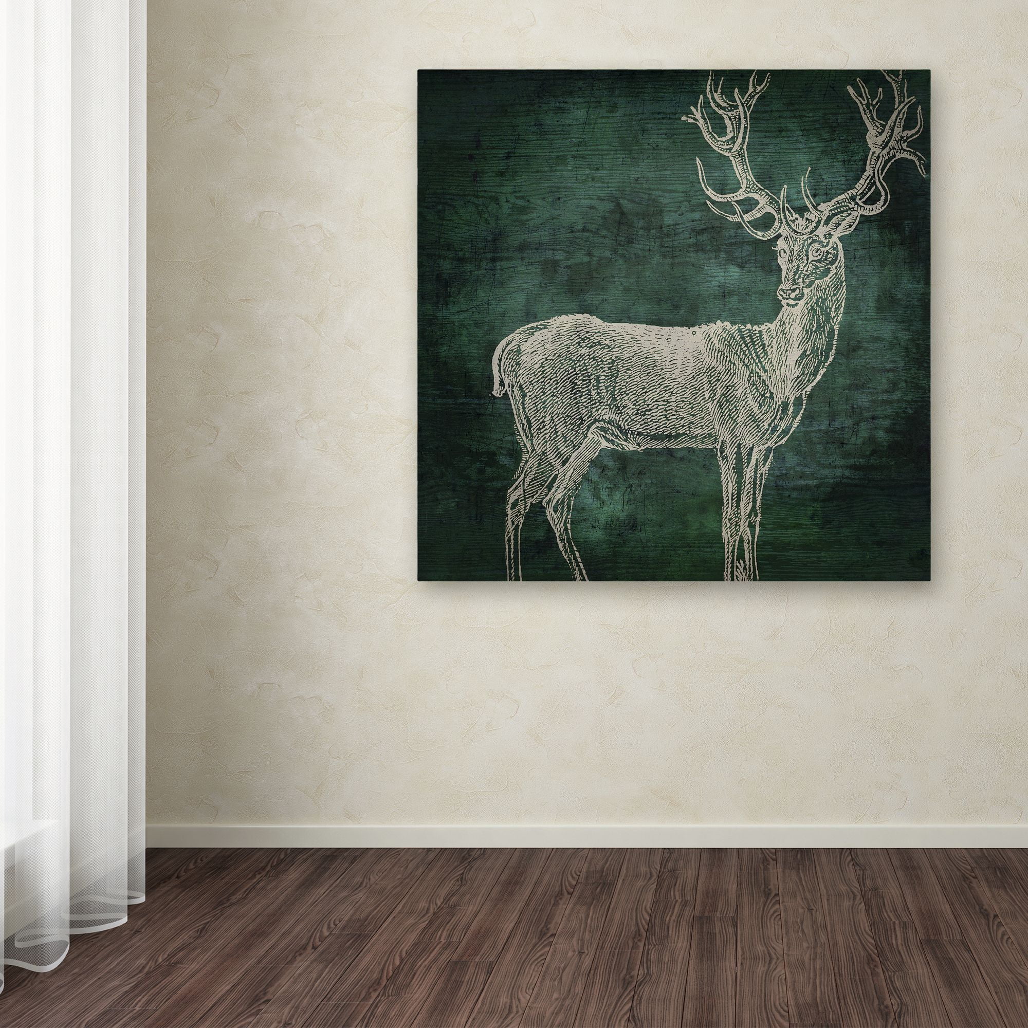 Trademark Fine Art "Emerald Deer" Canvas Art by Color Bakery