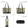 thumbnail image 6 of FORMRS Canvas Laptop Tote Bag for Women with 15.6" Computer Compartments Shoulder Handbag, Beige Floral Garden, 6 of 7