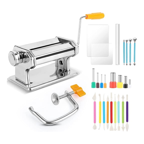 Polymer Clay Roller Machine Set Stainless Steel Polymer Clay Extruder Manual Adults Clay Pottery